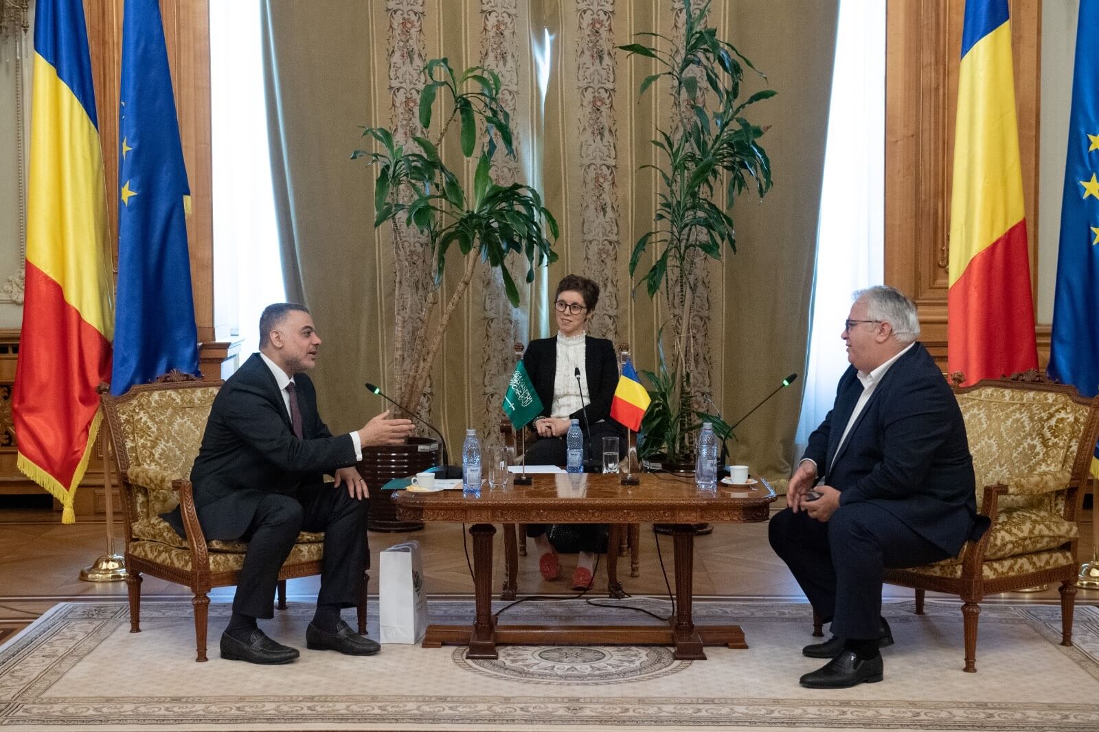 The Chairman of the Culture and Media Committee in the Romanian Parliament receives the Ambassador of the Custodian of the Two Holy Mosques to Romania.